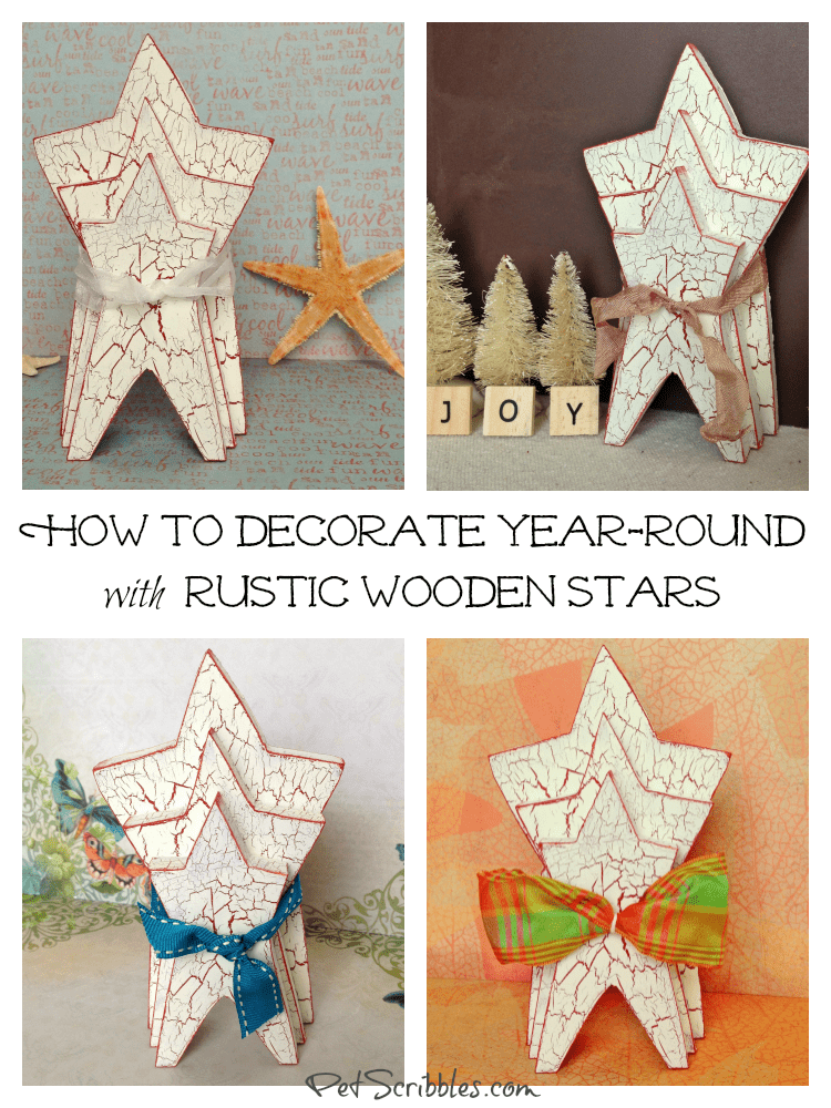 How to Decorate Year-Round with Rustic Wooden Stars - Garden Sanity by Pet  Scribbles